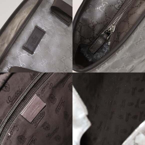 GUCCI GG Implementation Tote Bag Coated Canvas Silver - Picture 11 of 12